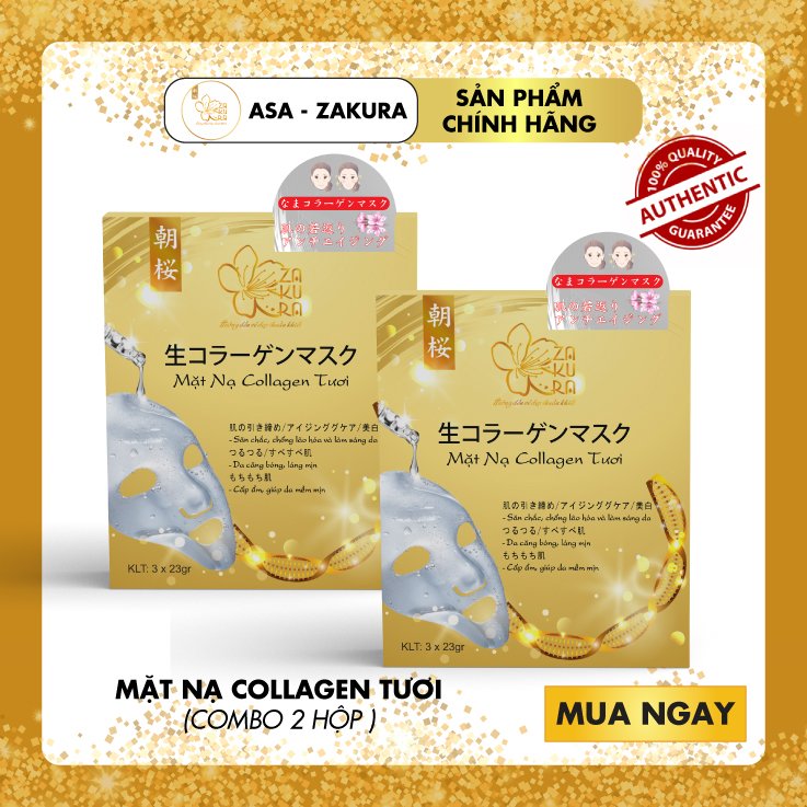 [BEST SELLER] Combo 2 Hộp Mặt Nạ Collagen Tươi (Hộp 3 Miếng)