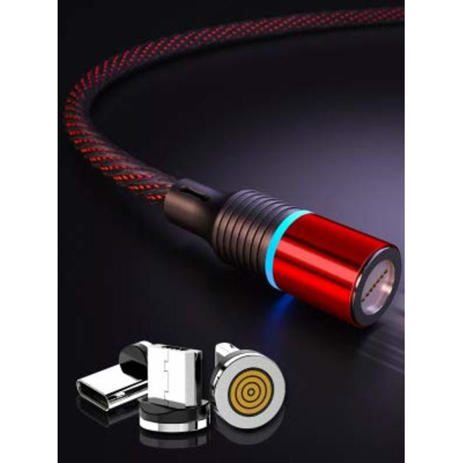 Cáp sạc nam châm đa năng 3 đầu iPhone, Android, TypeC, hỗ trợ sạc nhanh