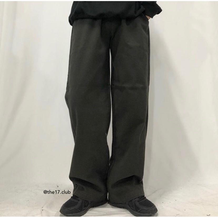  Quần KAKI PANTS (The17.club) - Quần Kaki lưng thun ống rộng nam nữ