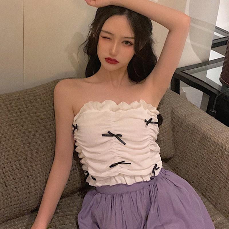 Áo Dệt Kim Dạng Ống Thời Trang Mùa Hè Quyến Rũ Cho Nữ