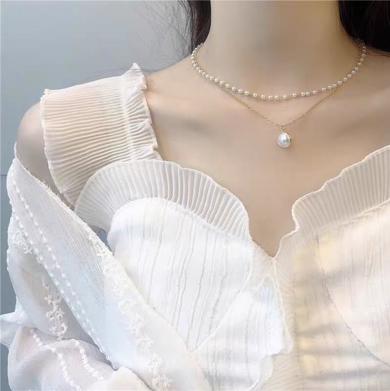 Dây chuyền choker ngọc trai