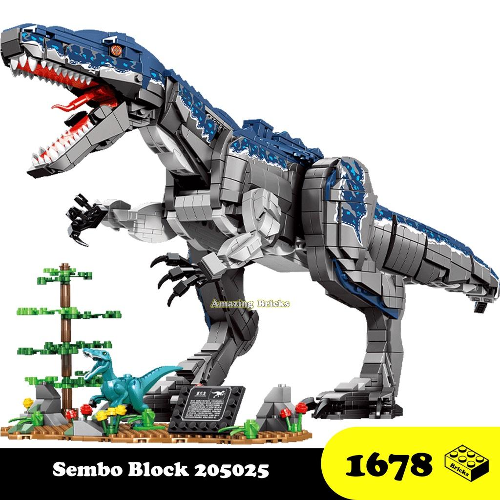 Đồ chơi Lắp ráp Khủng Long ăn thịt Indominus Rex, Sembo Block 205025 Xếp hình thông minh, Mô hình Khủng long