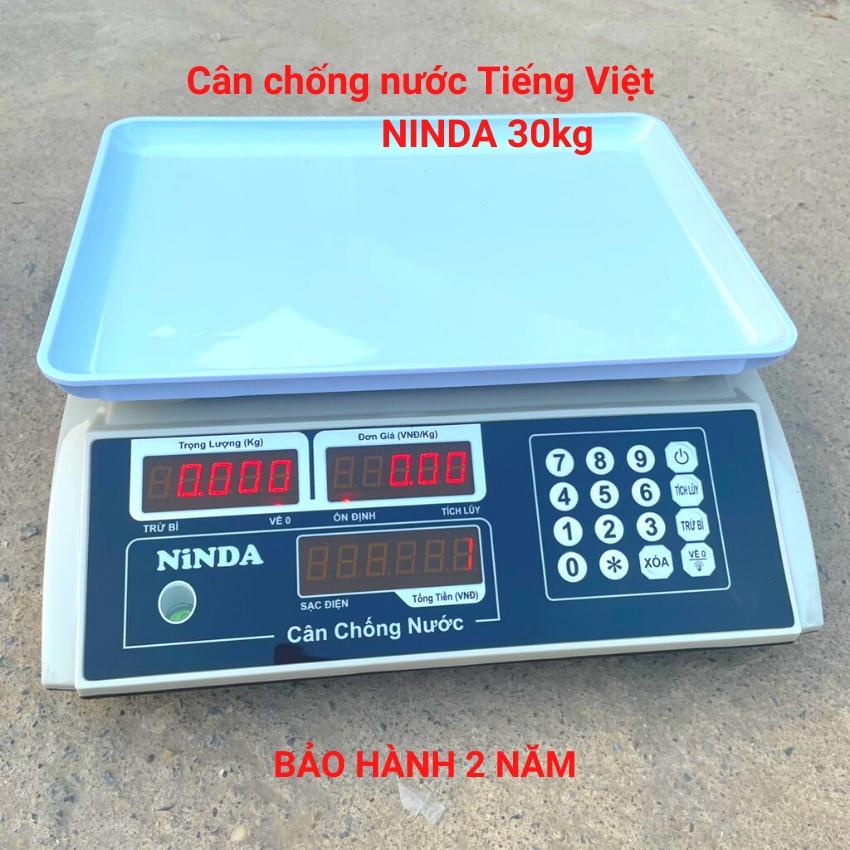 Cân tính tiền chống nước NINDA ( 30kg ) dùng cho bán hàng hải sản,nhà hàng