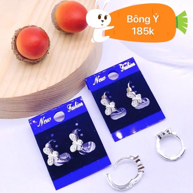 Bông tai bạc Italy