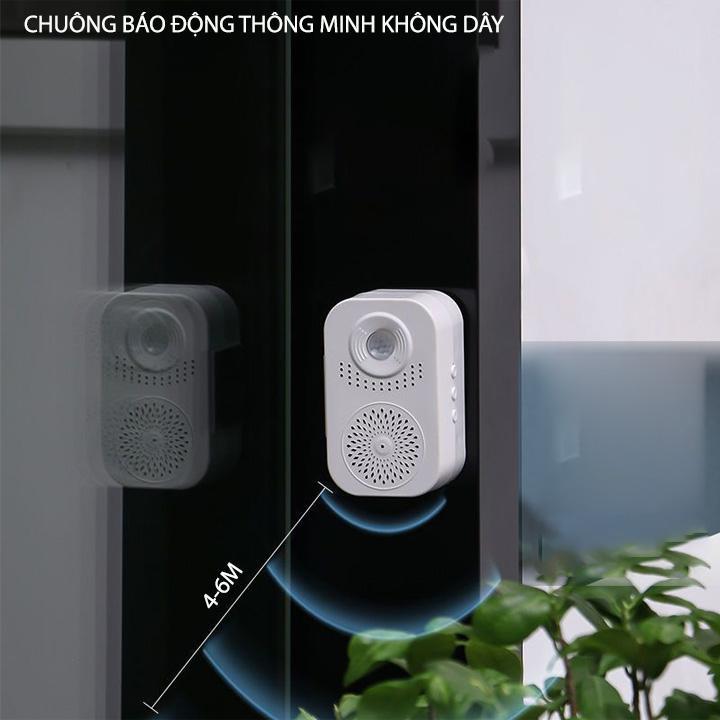 Chuông cảm biến thông minh tự động nhắc nhở bằng giọng nói, không dây (có chế độ tự ghi âm giọng nói)