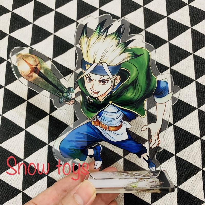 Mô Hình Tượng Standee Acrylic Mica - Dr.Stone - Senku Taiju Yuzuriha Tsukasa Gen Hyoga Ryusui Francois - Dr Stone - 16cm