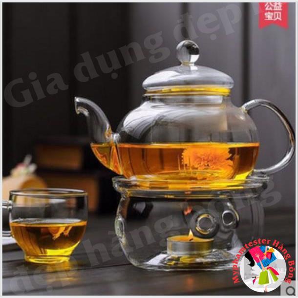 Set ấm chén thuỷ tinh chịu nhiệt