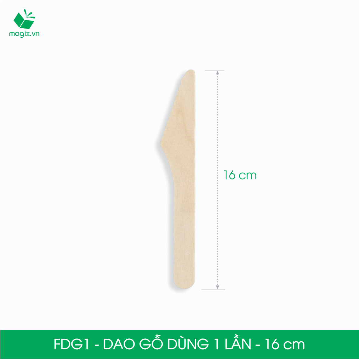 FDG1 - Combo 100 Dao gỗ dài 16 cm dùng 1 lần tiện lợi thân thiện môi trường