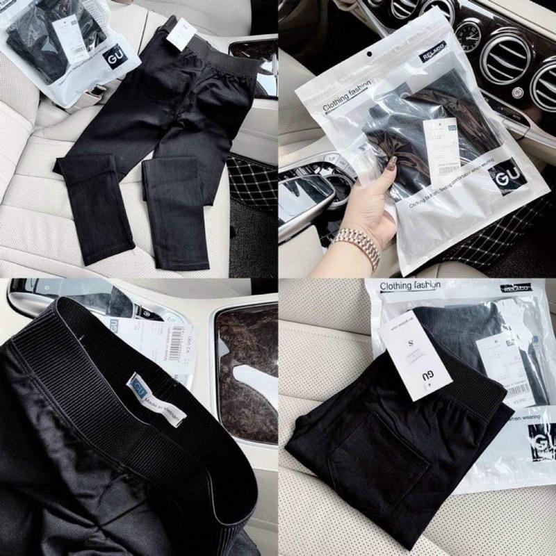 Quần legging nữ xuất hàn chất liệu cotton không bai không nhão không xù. Quần legging cạp chun bản to che bụng