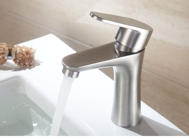 Vòi lavabo 1 lỗ nóng lạnh inox 304