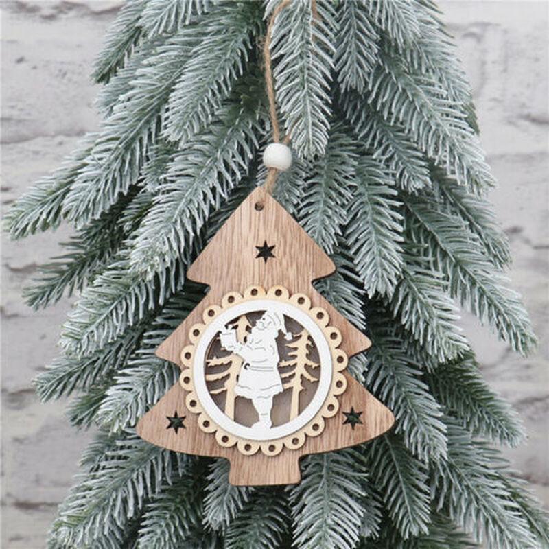 Phụ Kiện Gỗ Treo Trang Trí Giáng Sinh Dễ Thương