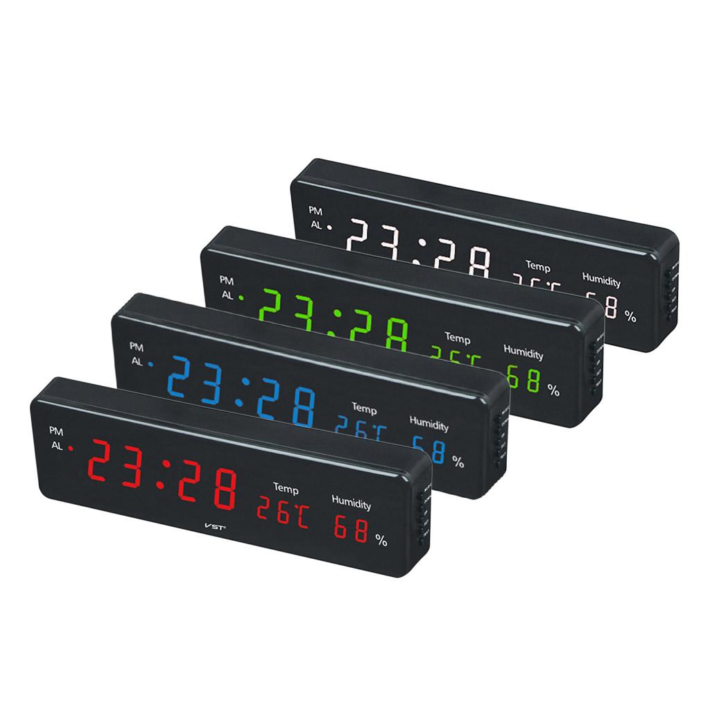 Led Digital Alarm Clock Temperature Humidity Display Clock
