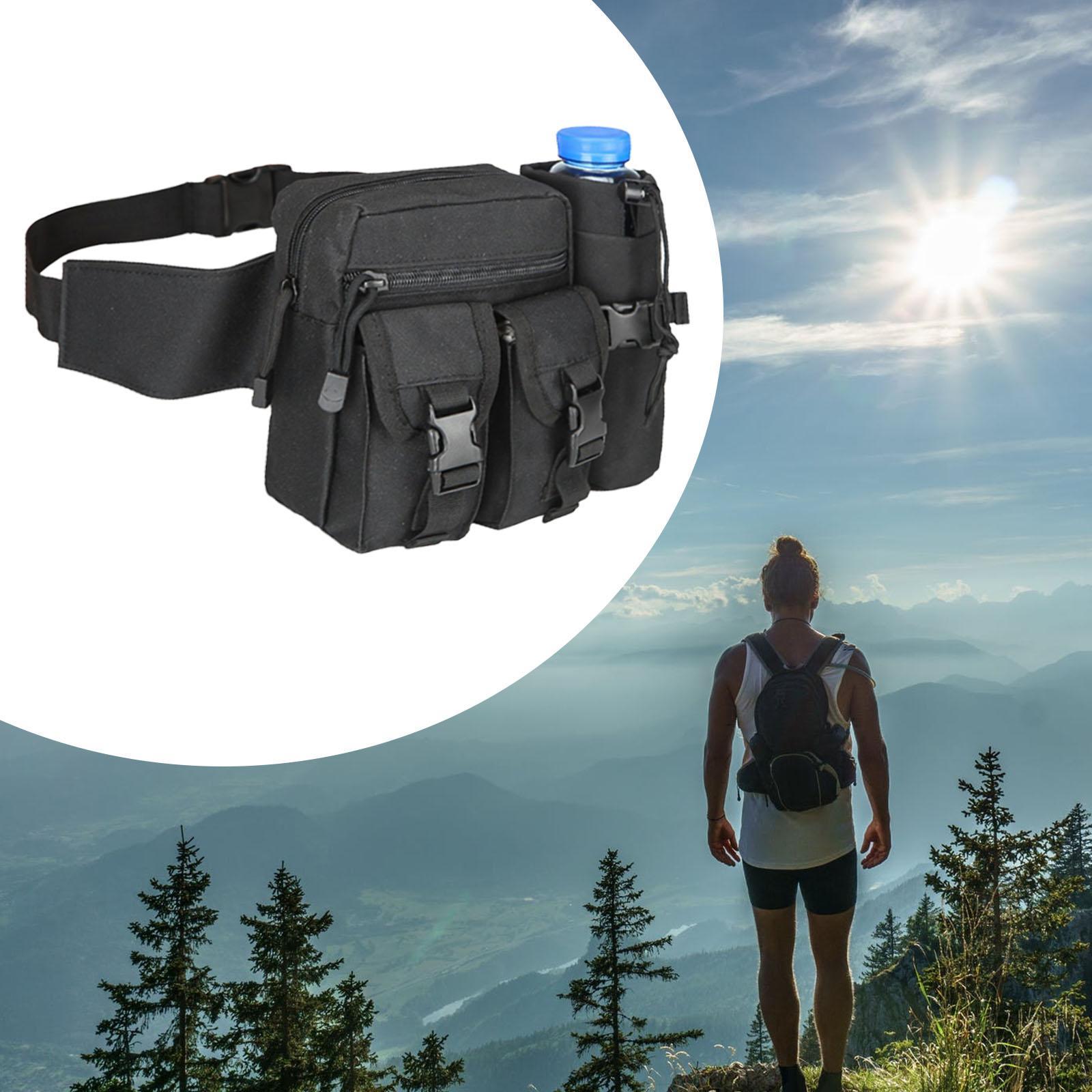 Waist Pack Bag Pouch Fanny Pack Water Bottle Holder for Phone Trekking Women Men Hunting