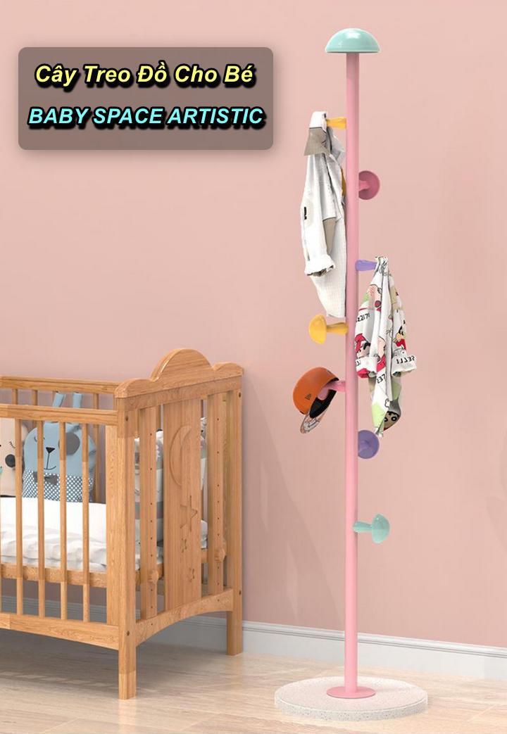 Cây Treo Đồ Hình Nấm BABY SPACE ARTISTIC Cao Cấp W8117 - Home Decor Furniture