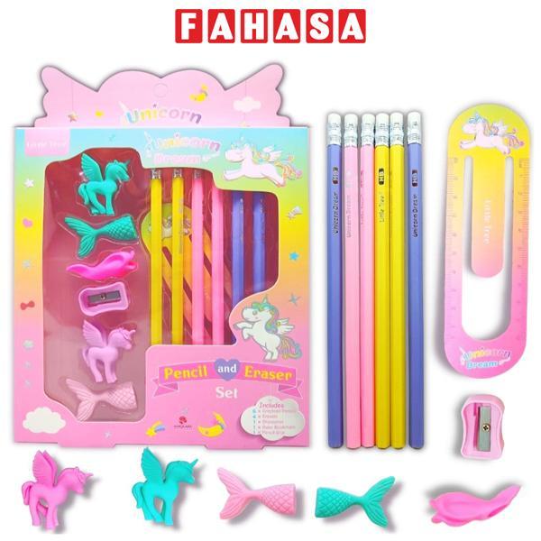 Bộ Dụng Cụ Học Tập Kỳ Lân Unicorn Dream - Little Tree GP8013-E (13 Chi Tiết)