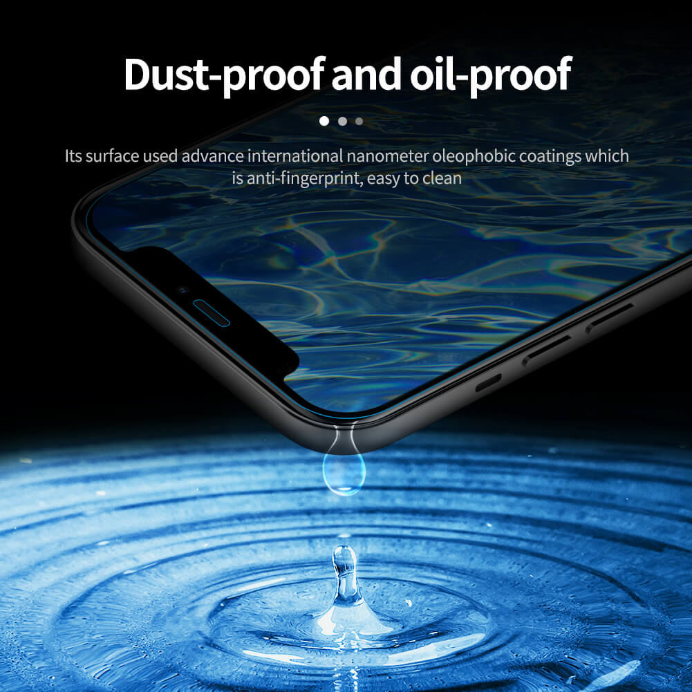Miếng dán màn hình kính cường lực iPhone 12 Pro Max hiệu Nillkin Amazing H+ Pro mỏng 0.2 mm, vát cạnh 2.5D, chống trầy, chống va đập - Hàng chính hãng