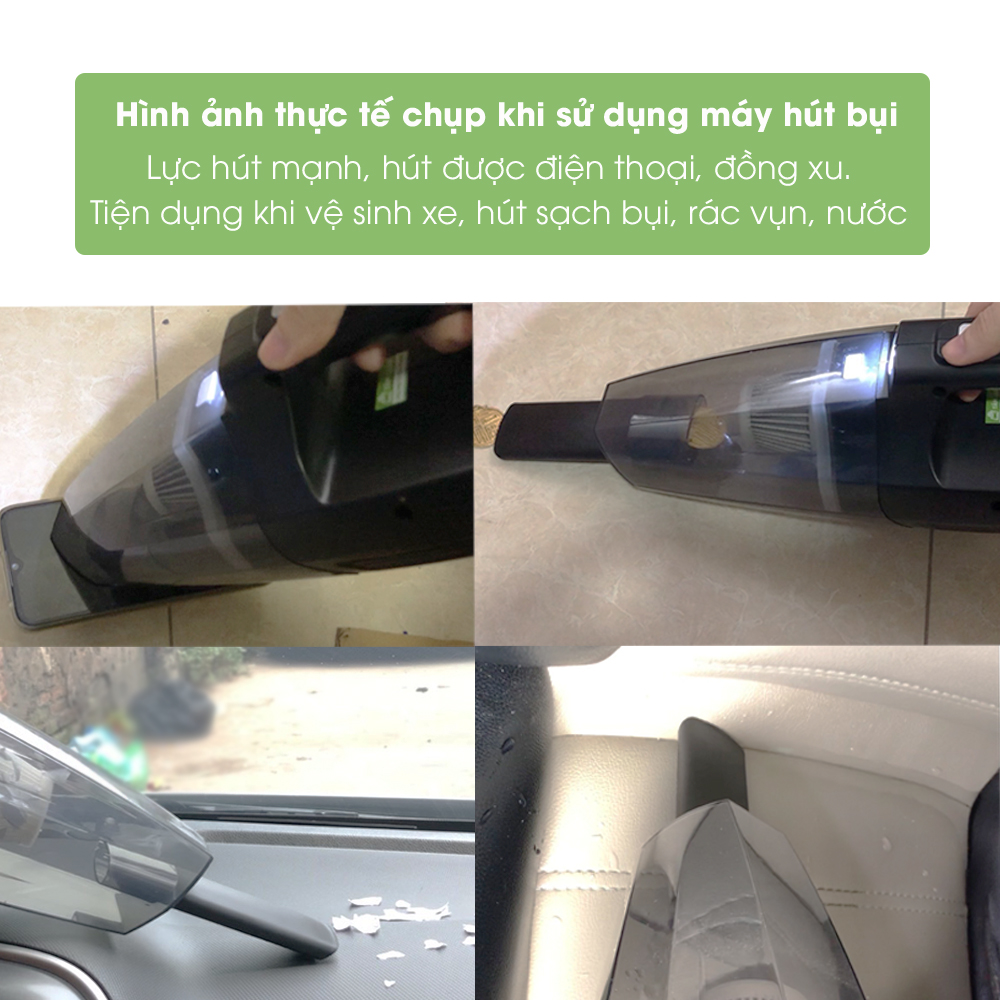 Máy hút bụi cầm tay HEPA kết hợp bơm lốp ô tô 2 trong 1 Tâm Luân, bơm xe máy đa chức năng, , bơm xe ô tô