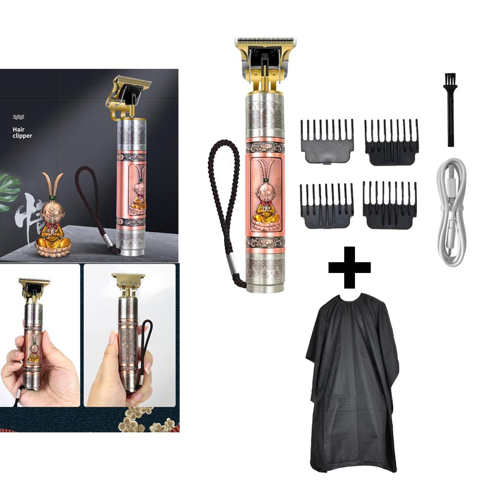 Electric Trimmer Boys Men's Hair Cutting Clipper USB Charging Gown Kit