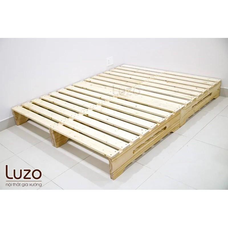 Giường Pallet Luzo 1m6 x 2m x 20cm Gỗ Thông Nhập Khẩu 100%