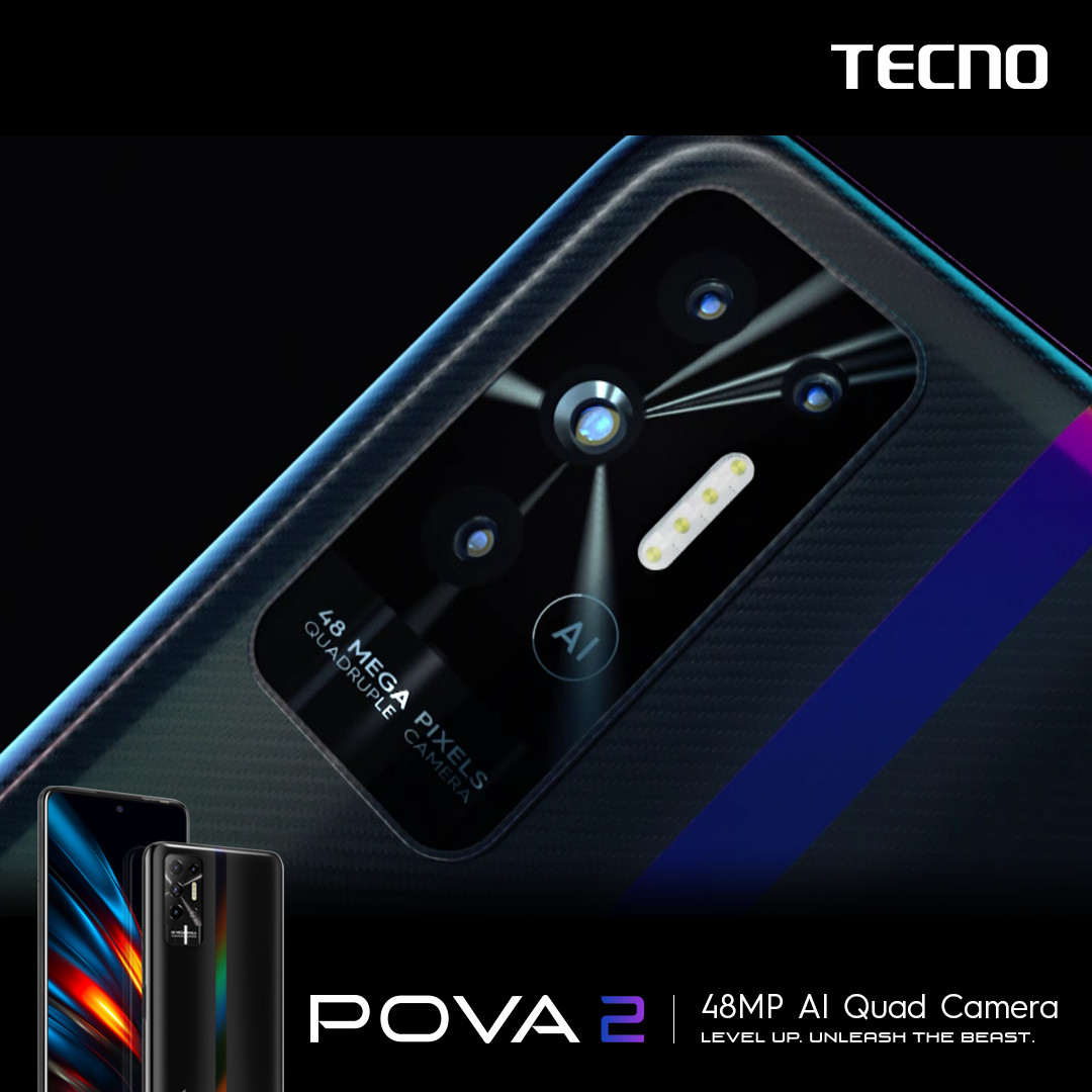 Tecno Pova 2 4GB l 64GB - Điện Thoại Thông Minh Chiến Game Cực Đỉnh - Hàng Chính Hãng