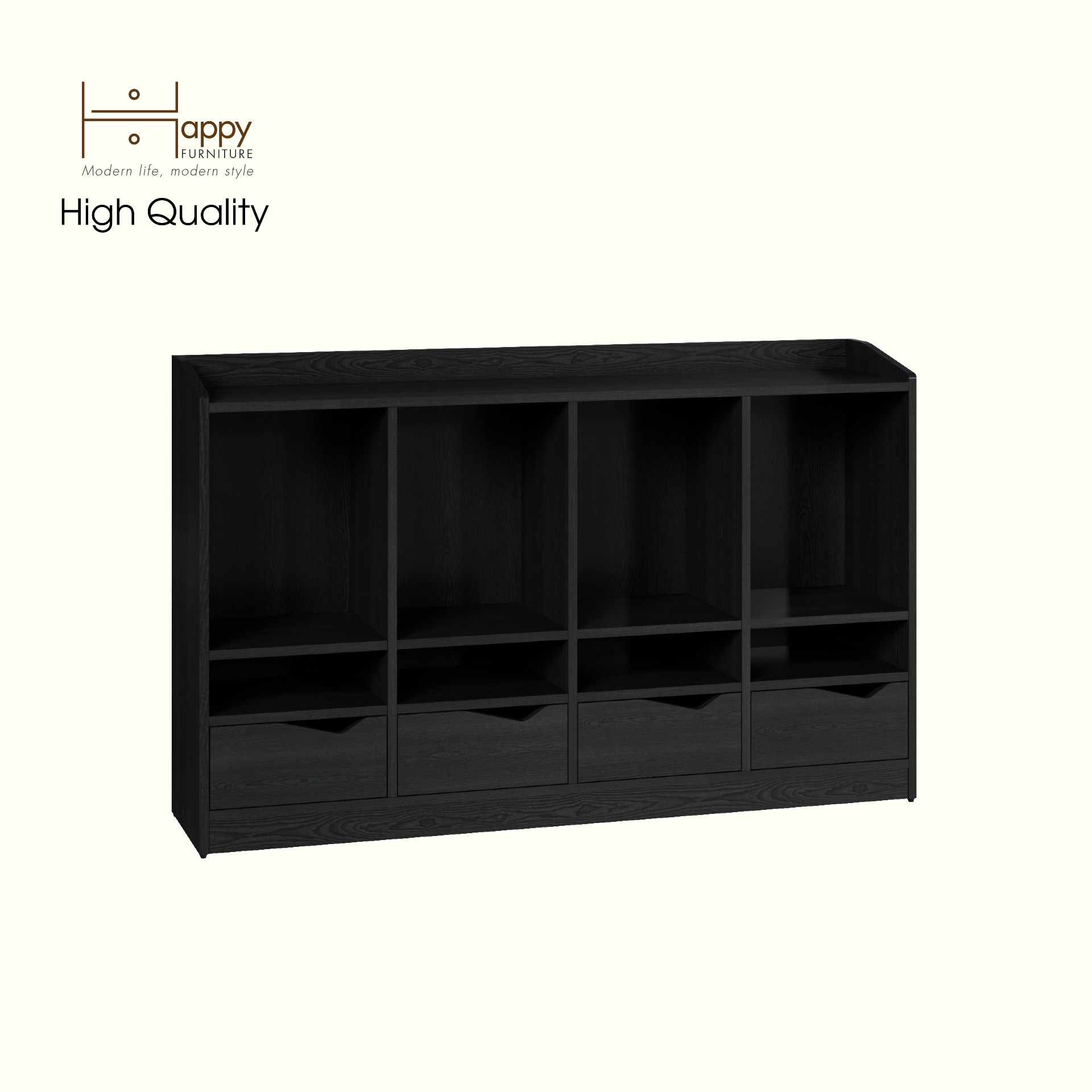 [Happy Home Furniture] WINNI, Tủ lưu trữ 4 ngăn kéo , 140cm x 28cm x 86cm ( DxRxC), THK_141