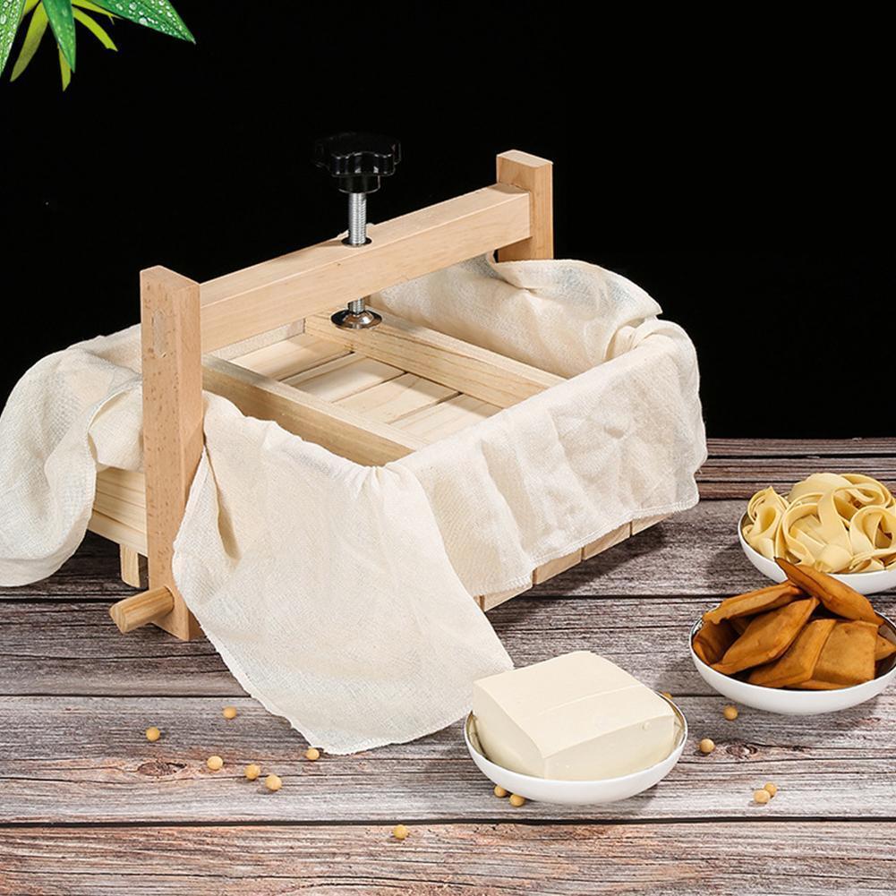 Tự Làm Bằng Gỗ Ép Khuôn Mẫu Bộ Tự Chế Phô Mai Đậu Phụ Khuôn Bếp Tháo Rời Sữa Đông Phụ Kiện Dụng Cụ Làm Nấu Đậu Nành Trang Bị Cho G4R4