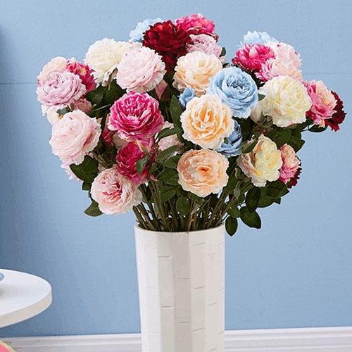 Hoa Giả - Hoa Hồng Lụa Châu Âu cao cấp trang trí decor nhà cửa, nội thất,cửa tiệm,
