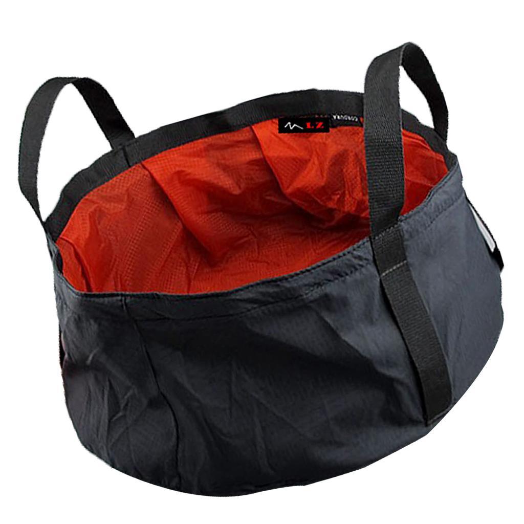 Outdoor Foldable Basin Travel Hiking Camping Picnic Water Bucket Red