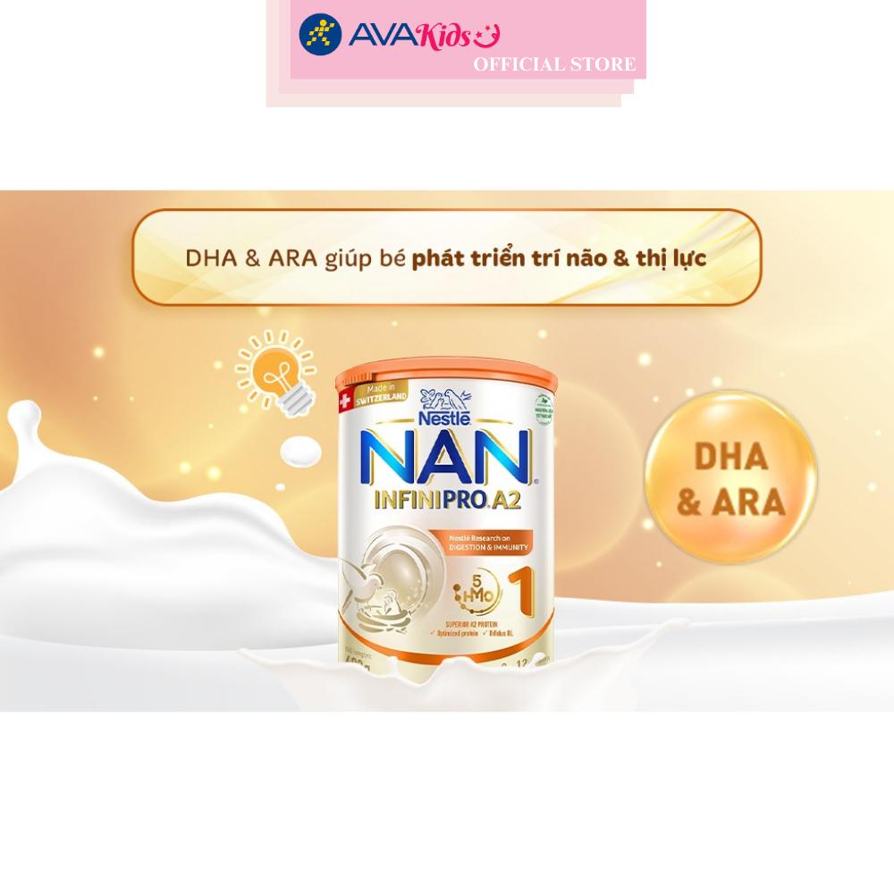 Sữa bột NAN InfiniPro A2 số 1 (đạm quý A2) 400g (0 - 12 tháng)
