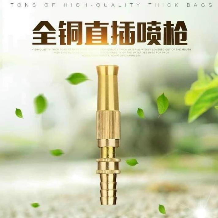 Đầu vòi xịt tăng áp lực nước mini Vòi xịt nước tăng áp đa năng bằng đồng tưới cây rửa xe cực mạnh kèm đai siết ống