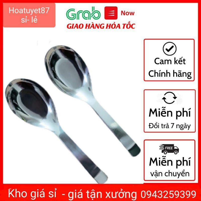 Thìa inox cao cấp dày dặn sáng bóng dài 16.5cm