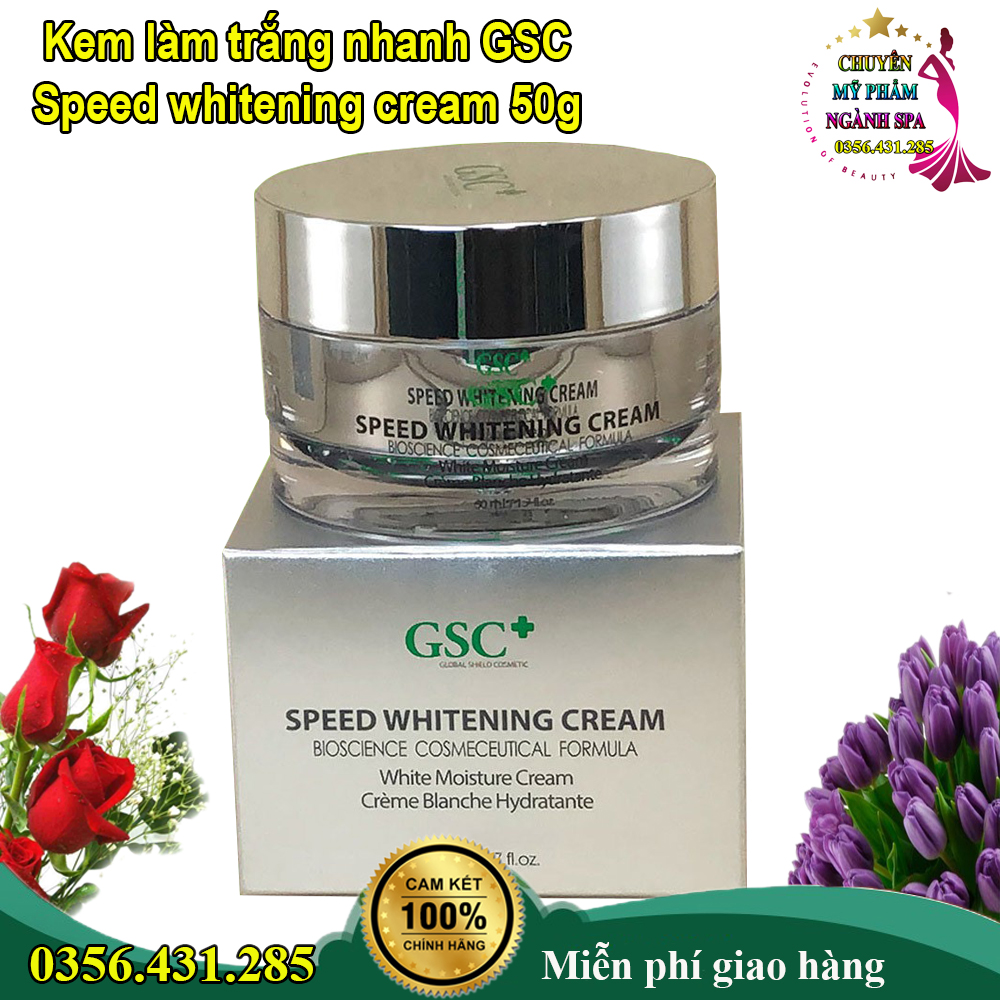 Kem làm trắng nhanh GSC Speed whitening cream, Hỗ trợ t r ị nám, tàn nhang hiệu quả, cân bằng sắc tố da, An toàn cho mọi loại da, hoàn toàn không kích ứng