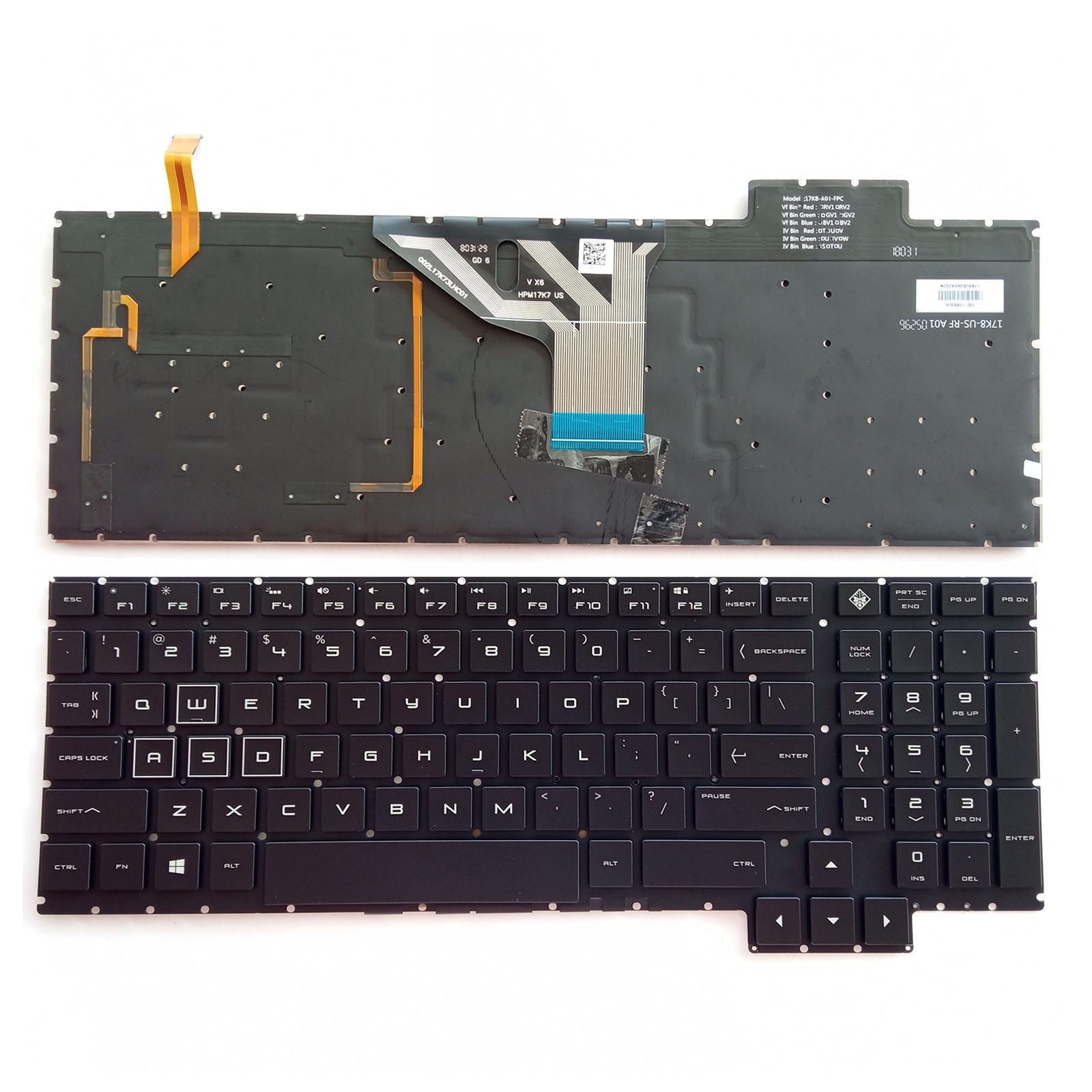 US Layout Keyboard Black Professional for 15-Ce199NR 15-Ce198WM Accessory