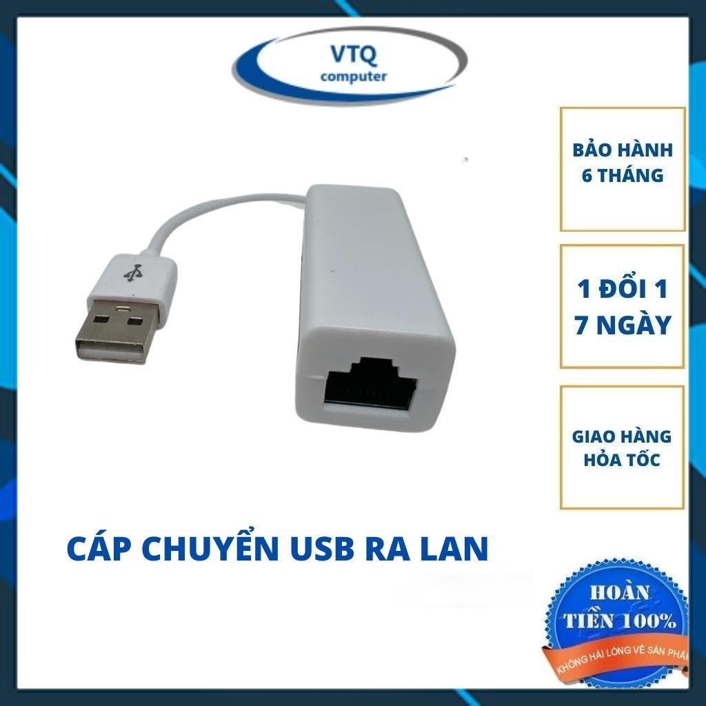 Cáp chuyển usb ra lan, usb to lan rj45 chuẩn 2.0.vtq.computer