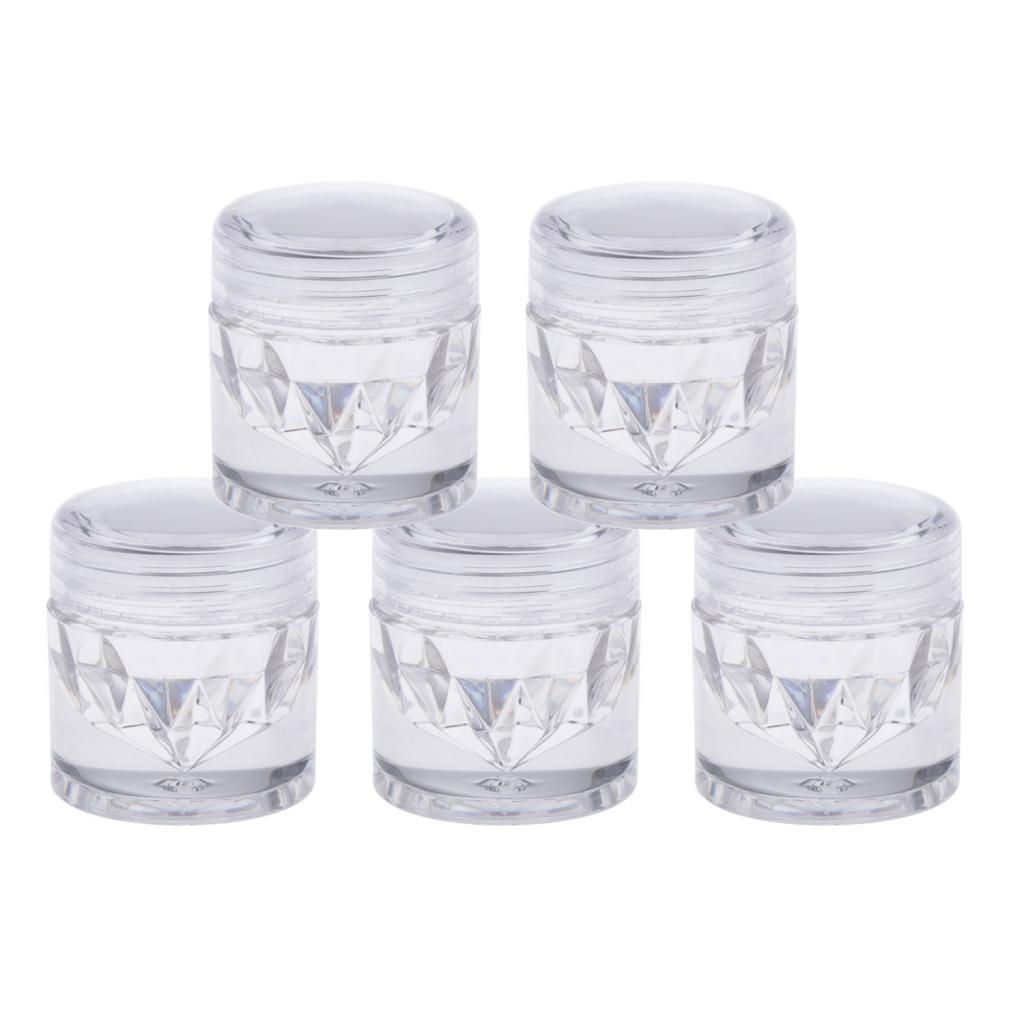 Empty Loose Powder Case W/ Sifter Refillable Eyeshadow Blusher Jars 3ml 10x
