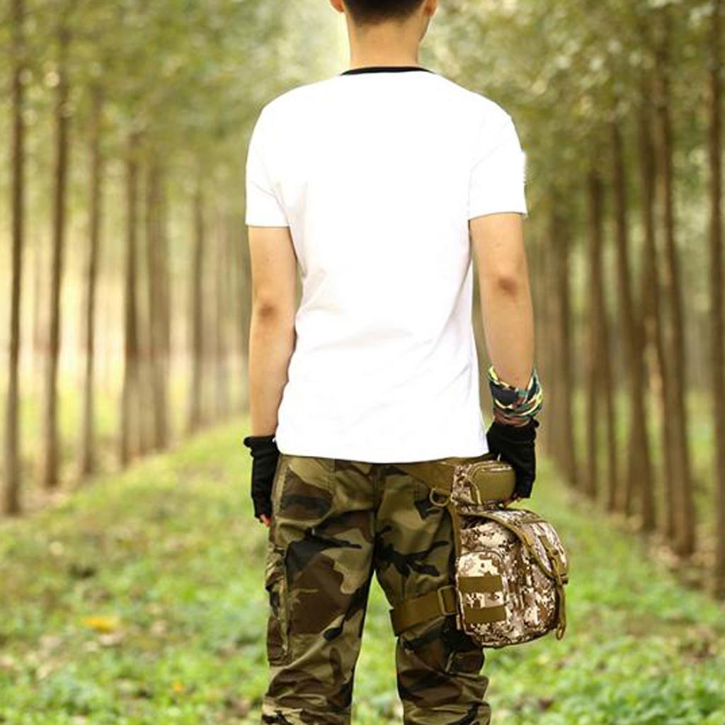 Tactical Drop Leg Bag Waist Belt Fanny Pack Utility Pouch Mud