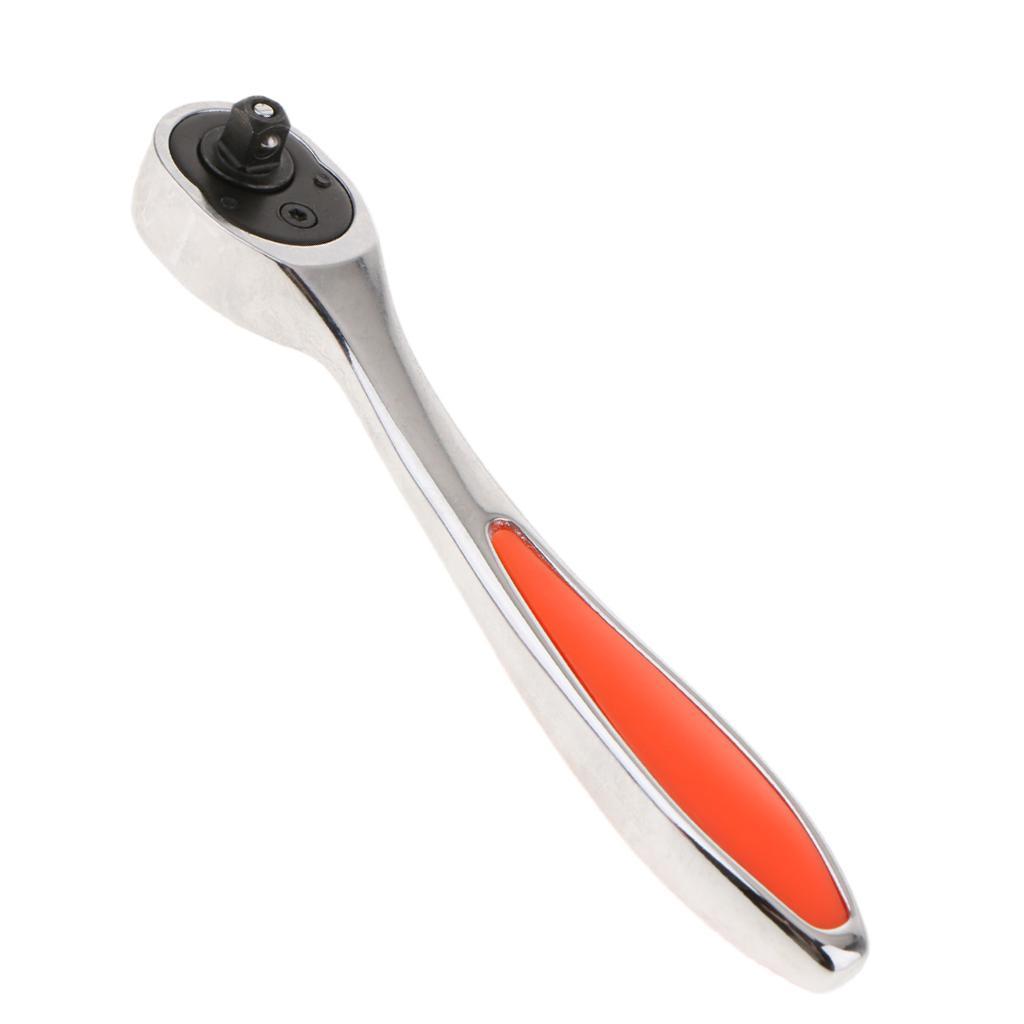 Mirror Steel Fast Ratchet Wrench Spanner Hand Repair Tool - 6.35mm