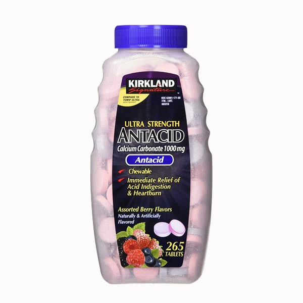 Kẹo chống đầy hơi Kirkland Signature Ultra Strength Antacid Calcium 1000mg 265 viên