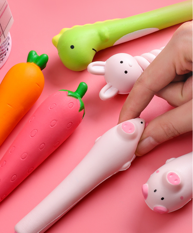 Bút gel Squishy Nét 0.5mm Mực đen Animals dễ thương