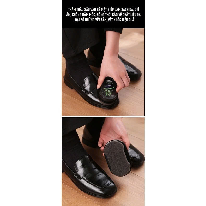 Set dụng cụ làm sạch giày - Xi mút + sáp đánh bóng giày , dép , túi xách ,cặp ,bằng da , thiết kế nhỏ gọn vô cùng tiện lợi