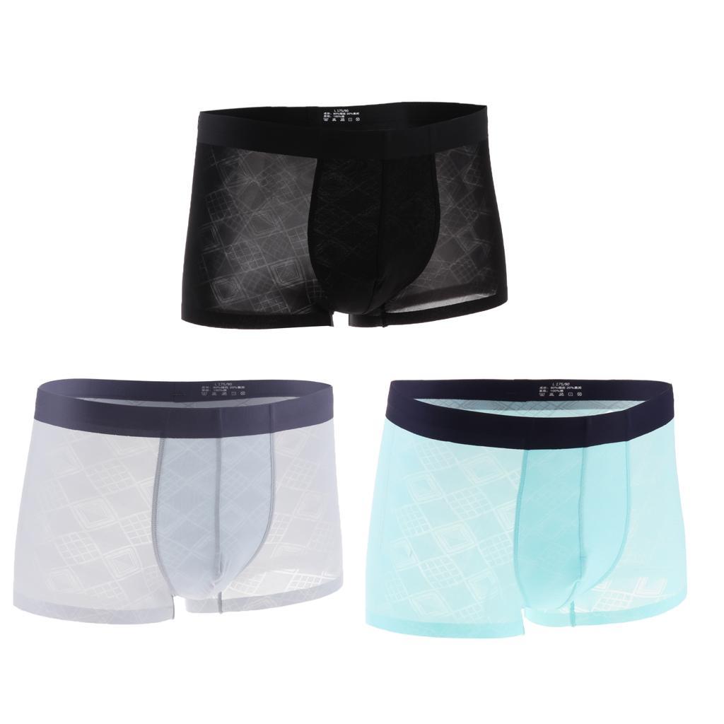 Mens Sexy Translucent Pouch Briefs Underwear Bulge Pouch Panties