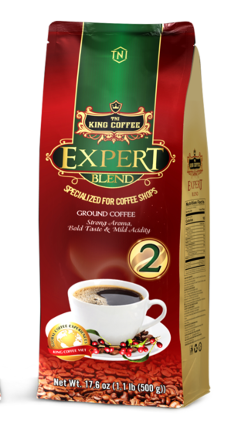 Combo 5 Cà Phê Rang Xay Expert Blend 2 KING COFFEE - Túi 500g + tặng 1 túi Expert cùng loại