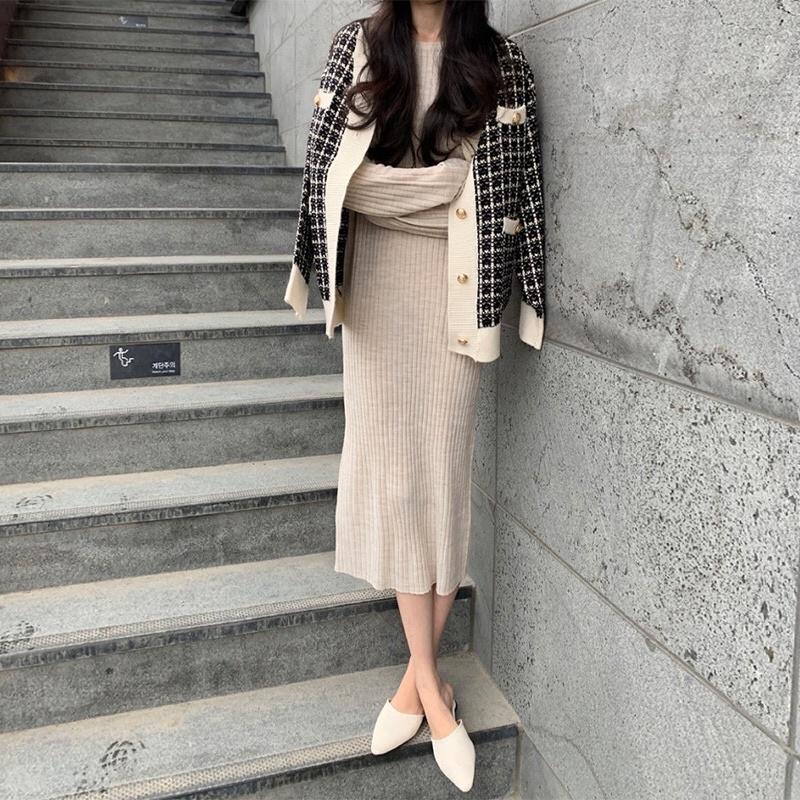 Áo khoác len cardigan form rộng nữ tính