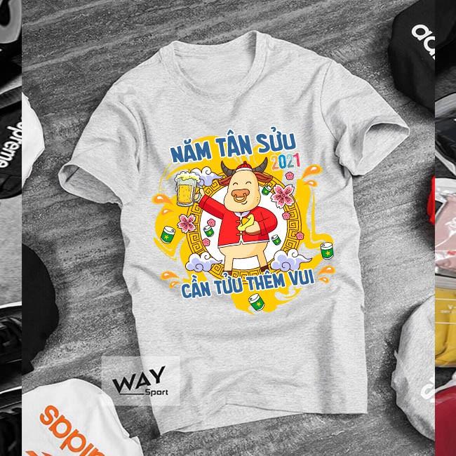 Áo thun TẾT TÂN SỬU - CẦN TỬU THÊM VUI 2021 | Áo TẾT 2021 AT104