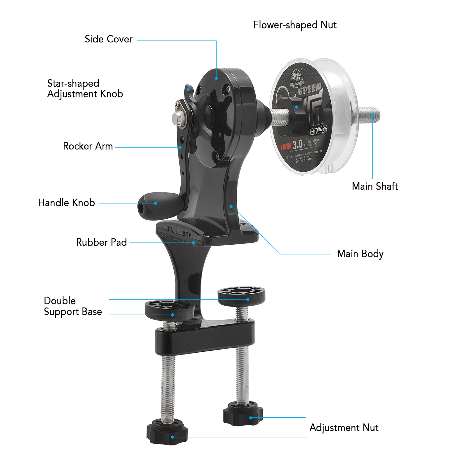 Máy cuộn dây câu cá di động