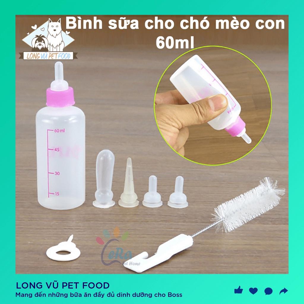 Bình ti sữa cho chó mèo con 60ml &amp; 150ml, bình sữa cho chó con, bình sữa cho mèo con