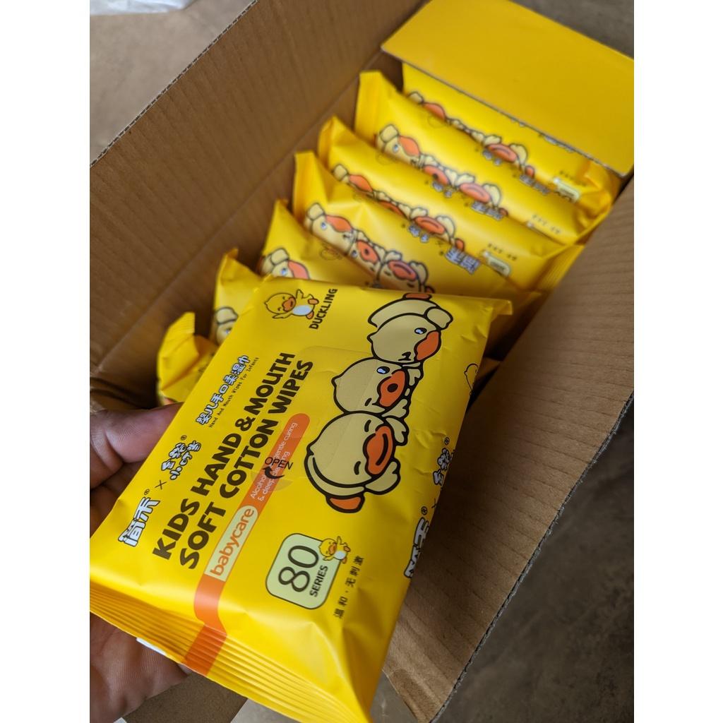 Giấy Ướt - Khăn Giấy Ướt Con Vịt Vàng Thùng carton 10 Gói
