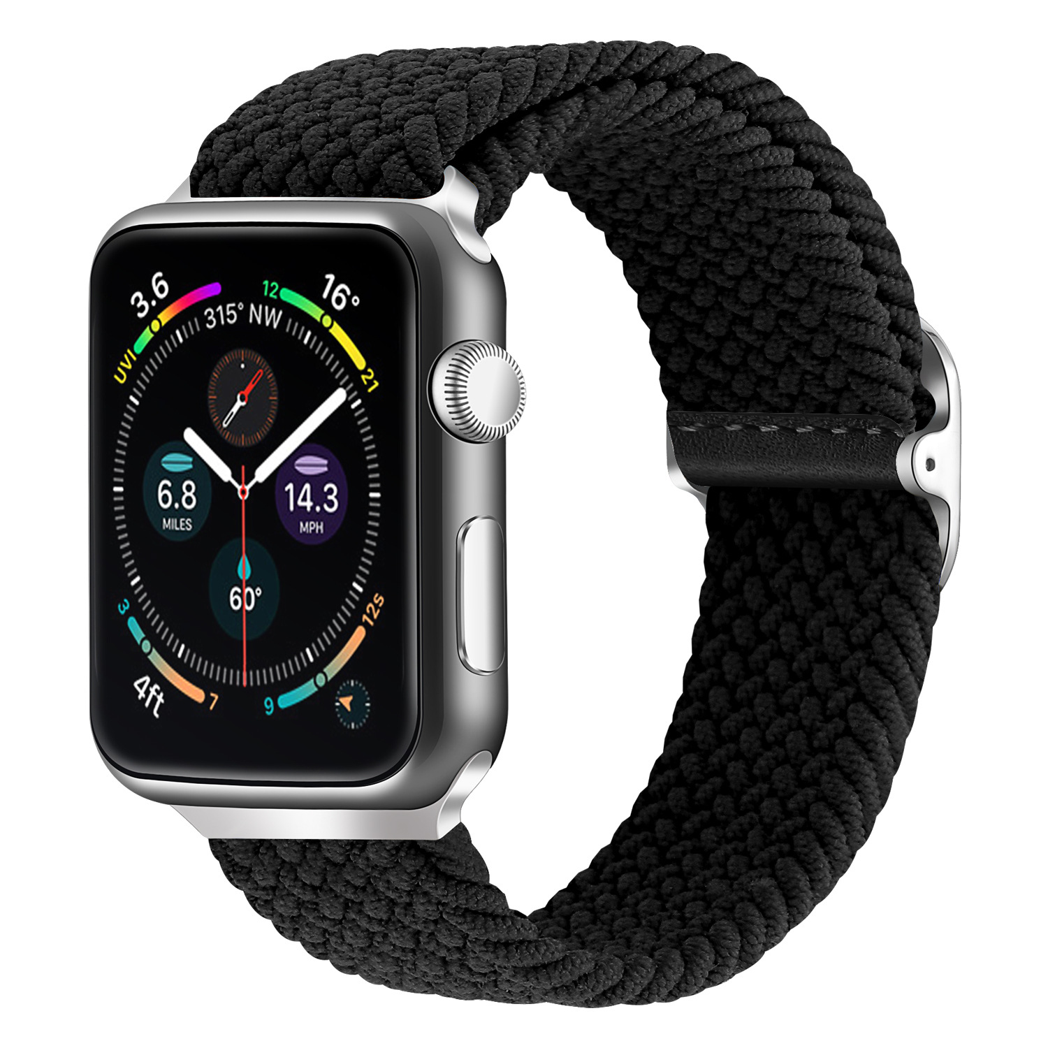 Dây Loop bện Nylon đàn hồi cho Apple Watch Size 38mm / 40mm / 41mm &amp; 42mm / 44mm / 45mm / 49mm