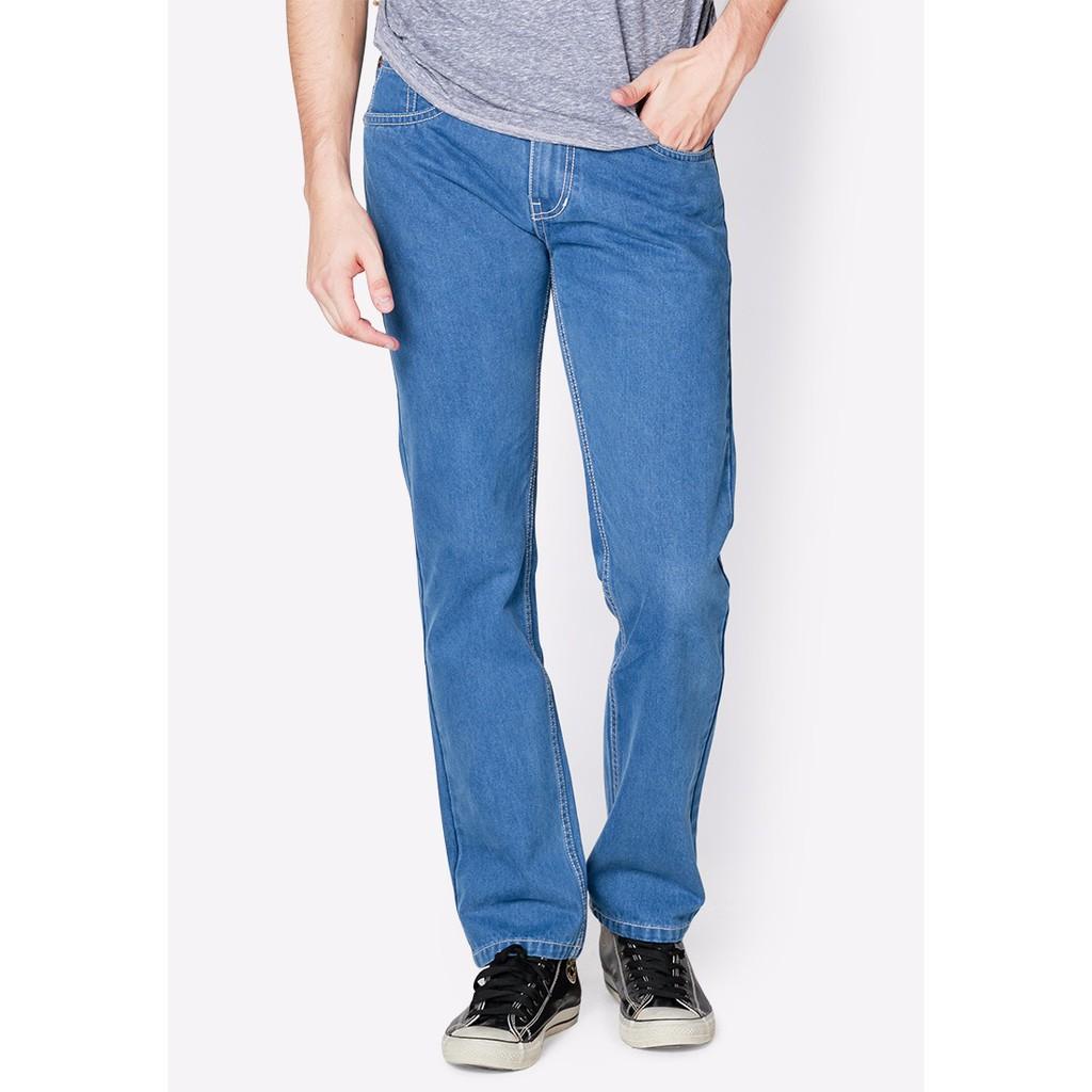 Bigsize đến 100kg quần jean nam trung niên co giãn ống suông