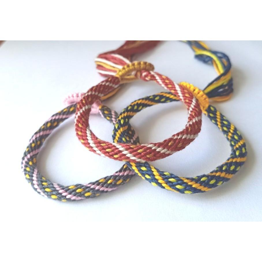 Vòng tay vòng chân may mắn - chấm - Wendy-Friendship bracelet -Vòng tay tình bạn-Vòng tay bạn bè handmade DIY